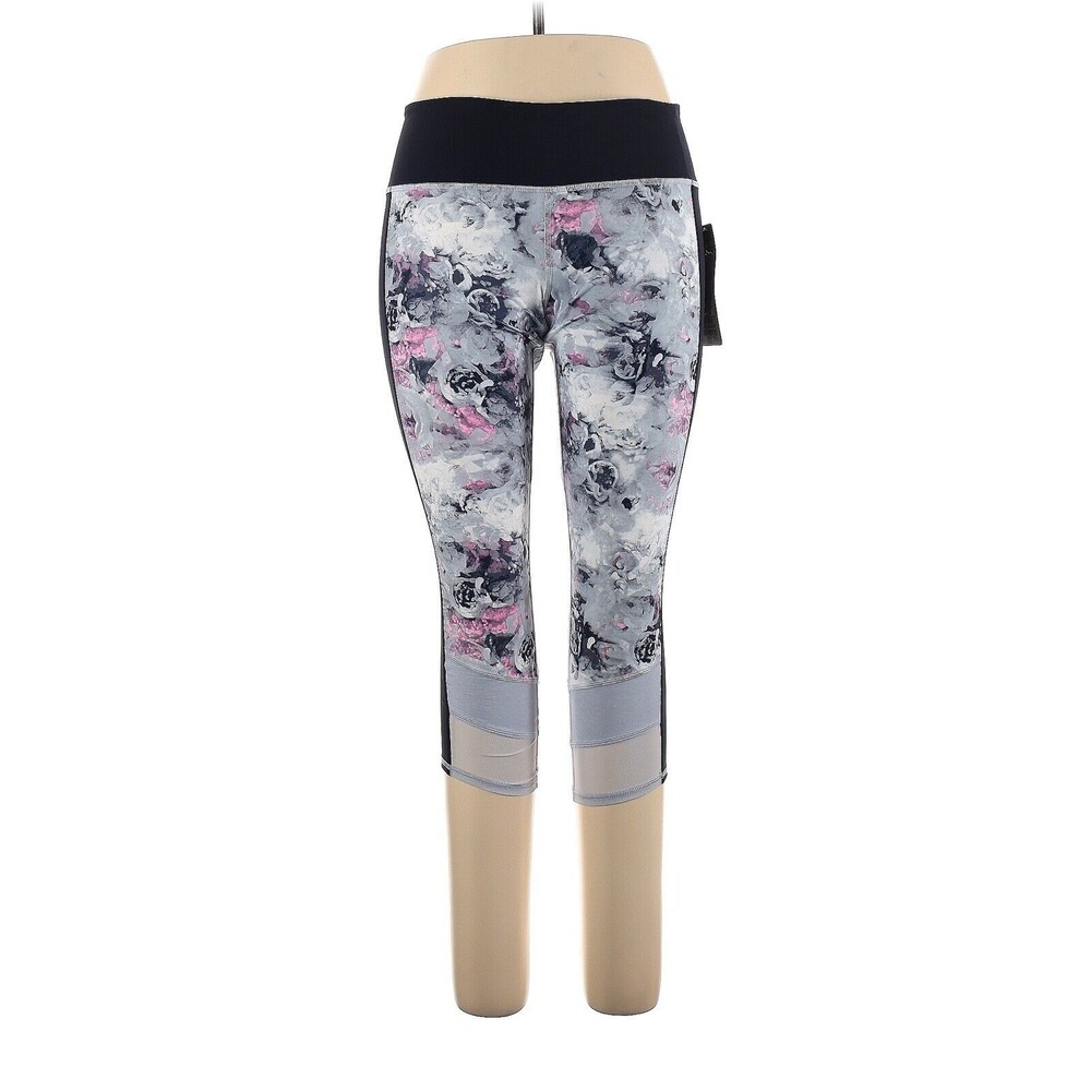 LULULEMON ATHLETICA White Deep Navy Blue If You Are Lucky Crop Leggings - US 12 - Picture 2 of 9